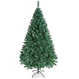 Yaheetech 183cm Künstlicher Weihnachtsbaum Tannenbaum mit 598 Spitzen & Faltbarem Metallständer Christbaum Kunstbaum für Weihnachtsdekoration, Grün