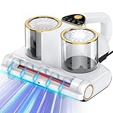 Milbensauger für Matratzen,Milbensauger mit UV-Licht 16KPA Absaugung 500W Milbenstaubsauger mit Ultraschall und Heißluftfunktion Matratzensauger Entfernt 99,9 % Bakterien Allergene und Staub-Milben