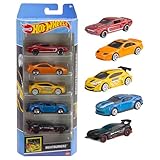 Hot Wheels 1806 - Geschenkset, je 5 Fahrzeuge, zufällige Autos/Fahrzeugmodelle, 5er Pack