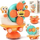 Hochstuhl Saugnapf Spielzeug für Babys ab 6 Monaten, Motorik Montessori Spielzeug ab 1 Jahr, Sensorik Baby Saugnapf Spielzeug, Weihnachts- und Ostergeschenk für Mädchen & Jungen 7 8 9 10 11 12 Monaten
