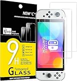 NEW'C 3 Stück für Nintendo Switch (modèle OLED) für Panzerglas, Frei von Kratzern, 9H Härte, HD Displayschutzfolie, 0.33mm Ultra-klar, Ultrabeständig