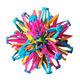 28.45 Cm Erweiterbares Ball Spielzeug Mit Licht - Expandable Hand Fangen Atmen Blume Sensorik Hoberman Sphere Spielzeug in Blauer Farbe