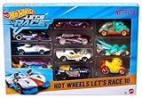 Hot Wheels Spielzeugautos und Spielzeugtrucks, Let’s Race 10er-Pack, Set mit 10 Fahrzeugen im Maßstab 1:64 aus der animierten Netflix-Serie zum Spielen oder Ausstellen (Stile können abweichen), JGN40