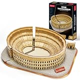CubicFun 3D Puzzle National Geographic Italien - Rom Stadt Das Kolosseum Modellbausatz mit Broschüre für Erwachsene und Kinder mit Booklet, 131 Stück