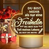 Winzwon Beste Freundin Geschenke, Geschenk für Sie, Valentinstag Deko Nachtlicht, Geschenke für Freundin, Geburtstagsgeschenk für Freundin, Weihnachten, Valentinstag, Jahrestag, Hochzeit