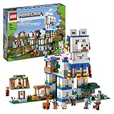 LEGO 21188 Minecraft Das Lamadorf, Spielzeug-Haus mit Dorfbewohnern, Lama und Schaf-Tier-Figuren sowie feindlichen Mobs, großes Set aus 6 Modulen, Jungen und Mädchen