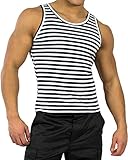 normani Russisches Marine Tank Top Rundhals S-XXL Farbe Weiß/Blau Größe L