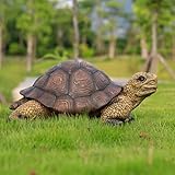 Uziqueif Schildkröte Gartendeko, Gartenteich deko Tiere, Gartendeko für draussen, für Hof, Rasen, Bauernhof Dekoration, Harz schildkröten Statue, wetterfest, Geschenke