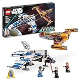 LEGO 75364 Star Wars New Republic E-Wing vs. Shin Hatis Starfighter, Set der Ahsoka-Serie mit 2 Spielzeug-Fahrzeugen, Droiden-Figur, 4 Minifiguren und 2 Lichtschwertern