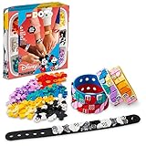 LEGO DOTS 41947 Disney Mickey & Friends Armbänder Set, 5 in 1 Bastelset, Kinder Schmuck Herstellungs Kit Spielzeug mit Glitzer und Minnie Mouse Fliesen