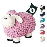VERDOBA Mini Deko Schaf für den Garten, wetterfest - pinkes Deko-Schaf Molly - Gartenfigur Schafe Gartendeko außen Dekofiguren (Pastell Pink)