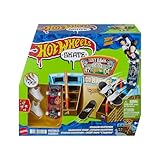 Hot Wheels Skate Stadion Skatepark - 360-Grad-Design, Tony Hawk Fingerboard, abnehmbare Skateschuhe, erweiterbar, für Kinder ab 5 Jahren, HPG34