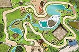 Tierpark Spielmatte (ähnlich Spielteppich) | SM04 | Hochwertige Spiel-Matte für das Kinder-Zimmer | ideales Zubehör zu Spiel-Figuren von Schleich, Playmobil, Papo, Bullyland | 150 x 100 cm | STIKKIPIX