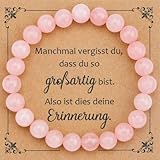 Hroanc Perlenarmband Beste Freundin Geschenke Adventskalender Füllung Armband Mutmacher Geschenk Geschenkideen Für Freundin Schwester Geburtstagsgeschenk Für Beste Freundin Freundschaftsarmband (Rosa)