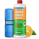 BLUM MANUFAKTUR 1000ml Orangenreiniger Konzentrat - Vielseitiger, veganer Universalreiniger mit frischem Orangenduft - Umweltfreundlich und hochkonzentriert