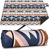 CIRULLI Picknickdecke XXL wasserdicht 200x200 cm, Boho Design, isolierte Campingdecke, große Picknick-Decke für Outdoor-Aktivitäten wie Strand Picknickdecken