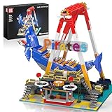 Mould King 11017 Piratenschiff Bausteine Spielzeug, 1922 Teile Vergnügungspark Bausteinsatz mit Motor, MOC Spielplatz Modell für 14+ Kinder und Erwachsene