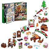 Mould King 10164 Adventskalender 2024 Weihnachten Bauspielzeug Weihnachtsspielzeug Klemmbausteine mit 24 Pack Weihnachts Countdown Bausteine Geschenk für 14+ Jahren (694 Teile)