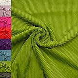 MAGAM-Stoffe Yanis Breitcord Cordstoff 100% Baumwolle Bekleidung Möbel Meterware 50cm (06. Grün)