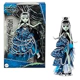 Monster High Stitched in Style Frankie Stein - Ghul-Puppe im detailgetreuem Look, sichtbaren Nähten und Rüschenrock und Patchwork-Stilettos, Fans und Sammler, HRL66