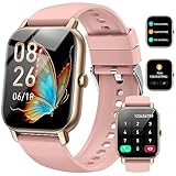 Smartwatch mit Telefonfunktion, 1,85' Touchscreen Smart Watch, 110+ Sportmodi Sportuhr, Fitnessuhr mit Herzfrequenz Schlafmonitor Schrittzähler, IP68 Wasserdicht Uhr, Message Reminder, für Android iOS