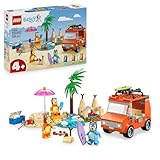 LEGO Bluey: Bluey's Beach & Family Car Trip Toy with 3 Minifigures incl. Bingo & Chilli, Plus 2 Surfboards, a Sand Castle & Fun Accessories - Birthday Gift for 4+ Year Old Girls & Boys - 11202