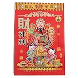 MAGICLULU Chinesischer Mondkalender, Täglich zum Abreißen, 2026, Jahr Des Pferdes, Traditioneller Fengshui-kalender, zum Aufhängen an Der Wand, Erinnerung an Glückverheißende Ereignisse für