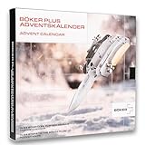 BÖKER PLUS Messer Adventskalender 2024 Aphex Mini - Weihnachts-Kalender für Frauen & Männer - Adventsgeschenk für Erwachsene - Klappmesser zum selber machen - DIY Buttonlock Taschen-Messer Bausatz