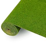 Evemodel 100 * 41 cm Grasmatte- Landschaftsbau Farblich Sortiert Wiesen Matte, Modelleisenbahnrasen Rasenmatte Grasmatte Gras Minigarten Bonsai Dekor (Gras Grün)