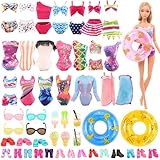 Miunana 26 Puppen Kleidung Badeanzug Kleider Zubehör Klamotten Float Schwimmring Schuhe für 11,5 Inch Puppen Puppenkleidung