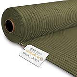 DreamRoots Cord Stoff Meterware Gewicht 380 g/m2 - Polsterstoff Cord Meterware 140 cm breit - Möbelstoff Meterware - Breitcord Meterware Dark Olive