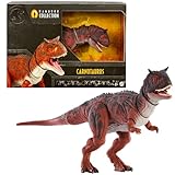 Mattel Jurassic World Hammond Collection Das gefallene Königreich“ Carnotaurus Dinosaurier-Actionfigur, Große Spezies, bewegliche Premium-Figur HTK44, Braun