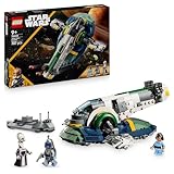 LEGO Star Wars: Angriff der Klonkrieger Jango Fetts Sternenschiff - Spielzeug für Jungen und Mädchen ab 9 Jahren - Kopfgeldjäger Minifiguren - Kreative DIY Deko - Geschenkidee für Kinder - 75433