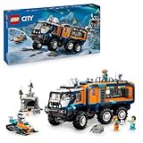 LEGO City Arktis-Truck mit Labor – BAU- und Spielset – Erkundungsfahrzeug mit Lenkung und Federung – inkl. Schneescooter, 5 Mini-Figuren und 3 Wolfsfiguren – Geschenk für Jungen ab 8 Jahren – 60471