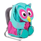 Affenzahn Großer Freund Kindergartenrucksack für 3-5 Jährige Kinder im Kindergarten und Kinderrucksack für die Kita, Eule - Türkis