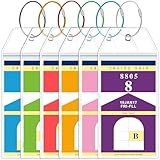 Caianwin 6 Stück Kofferanhänger für Kreuzfahrten, Wasserdicht PVC und Transparente Kreuzfahrt Gepäckanhänger mit 6 Verschraubbaren Edelstahl Schlaufe für Kreuzfahrt Essentials (20 x 9cm)