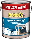 Bondex Wetterschutz Farbe Anthrazit (RAL7016) 3 L für 27 m² | Extreme Deckkraft | Hervorragende Witterungsbeständigkeit | seidenglänzend | Wetterschutzfarbe | Holzfarbe