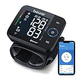 Beurer BC 54 Handgelenk-Blutdruckmessgerät mit App-Anbindung, Inflation-Technology, farbigem Risiko-Indikator und Arrhythmie-Erkennung, für Handgelenksumfänge von 13,5 - 21,5 cm, 1 Stück (1er Pack)