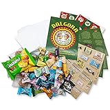 Dalgona Adventskalender 2024 mit koreanischen Süßigkeiten - Korea Candy Geschenkbox inklusive Aufkleber und 24 Tüten zum Befüllen - Süßigkeiten & Snacks aus aller Welt