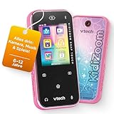 Vtech KidiZoom Snap Touch Pink I Kinderkamera mit Touchscreen Bluetooth & Musik I Foto Video Filter Spiele I Technikspielzeug I Geschenk für Jungen und Mädchen I Kinder 6‑12 Jahre I 5MP Dualkamera