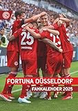 N NEUMANNVERLAGE - Fortuna Düsseldorf 2025 Wandkalender, 29,7x42cm, Fußball-Kalender mit Motiven der Stars, Fan-Kalender mit Fußball-Highlights, Spiralbindung und deutsches Kalendarium