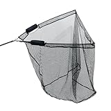 MK-Angelsport Karpfenkescher 42 Zoll – 2-teilig & gummiert – robuster Kescher für Karpfenangeln – faltbar, teleskopierbar & fischschonend – Angelkescher mit Netz für Profi & Einsteiger