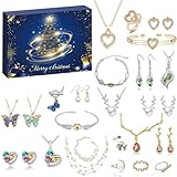 Adventskalender 2024 Frauen Schmuck, Adventskalender 2024 Frauen Beauty, Schmuck Adventskalender 2024, Mit 24 überraschungen Weihnachten Geschenk (A)