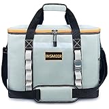INSMEER 48L Kühltasche Gross Faltbare, 65 Can Kühltasche Thermotasche Isoliertasche für Getränke, XXL Wasserdicht Hitzebeständig Einkaufstasche für Ausflug, Picknic, Camping, Wandern, Strand