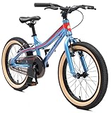 BIKESTAR Kinder Fahrrad Aluminium Mountainbike mit V-Bremse für Mädchen und Jungen ab 5 Jahre | 18 Zoll Kinderrad MTB | Blau