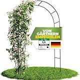 STAHLMANN ® Rosenbogen [240 x 140 x 37cm ] geeignet für Jede Art von Rankpflanzen - Rosenbogen [Metall] kinderleicht aufzubauen - Gartenbogen in grün für eine schöne Gartendekoration