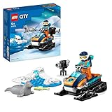 LEGO City Arktis-Schneemobil, Konstruktionsspielzeug-Set mit 3 Tier-Figuren und Einer Explorer-Minifigur, Spielzeug für Kinder ab 5 Jahren 60376