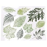 Dekaim Silikonstempel, Blumen Blätter Stempelset,Klares Stempelset, Für DIY-Dekoration, Scrapbooking, Geburtstagsalben