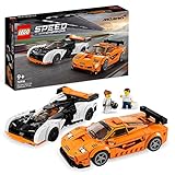 LEGO 76918 Speed Champions McLaren Solus GT & McLaren F1 LM, 2 ikonische Rennauto-Spielzeuge zum Bauen für Jungen und Mädchen, Hypercar-Modellbausatz, Auto-Sammlerstück, 2023 Set