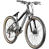 Galano Dirtbike 26 Zoll MTB G600 Mountainbike Fahrrad 18 Gang Dirt Bike Rad (schwarz/Silbergrau, 33 cm)